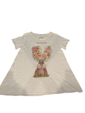 A Rare Bird Bunny Flower Child Shirt Sz:SM
